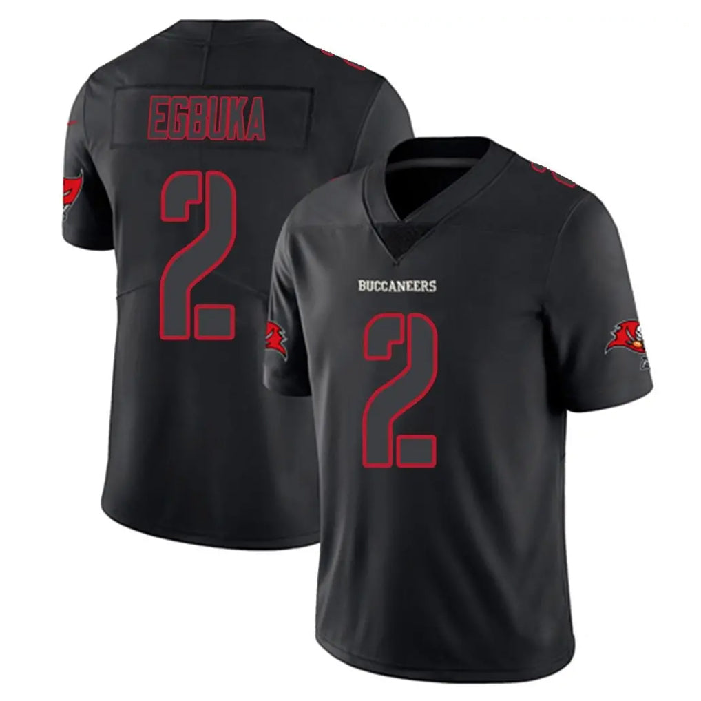 Qdoa TB.Buccaneers #2 Emeka Egbuka Player Black Impact Limited Home Game Stitched Jerseys