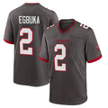 Qdoa TB.Buccaneers #2 Emeka Egbuka Player Pewter Alternate Home Game Stitched Jerseys