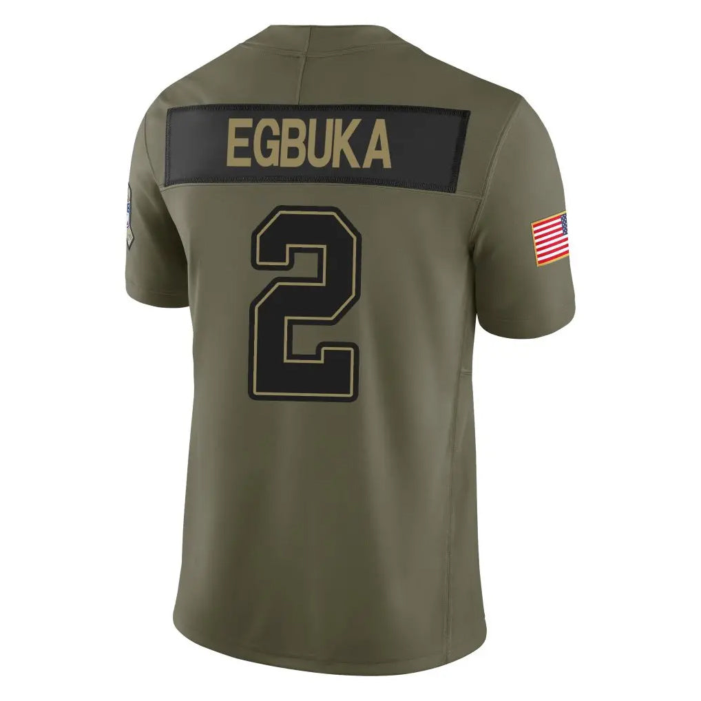 Qdoa TB.Buccaneers #2 Emeka Egbuka Player Salute to Service Limited Olive Stitched Jerseys
