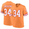 Qdoa TB.Buccaneers #34 Alex Anzalone Player Orange Throwback Home Game Stitched Jerseys