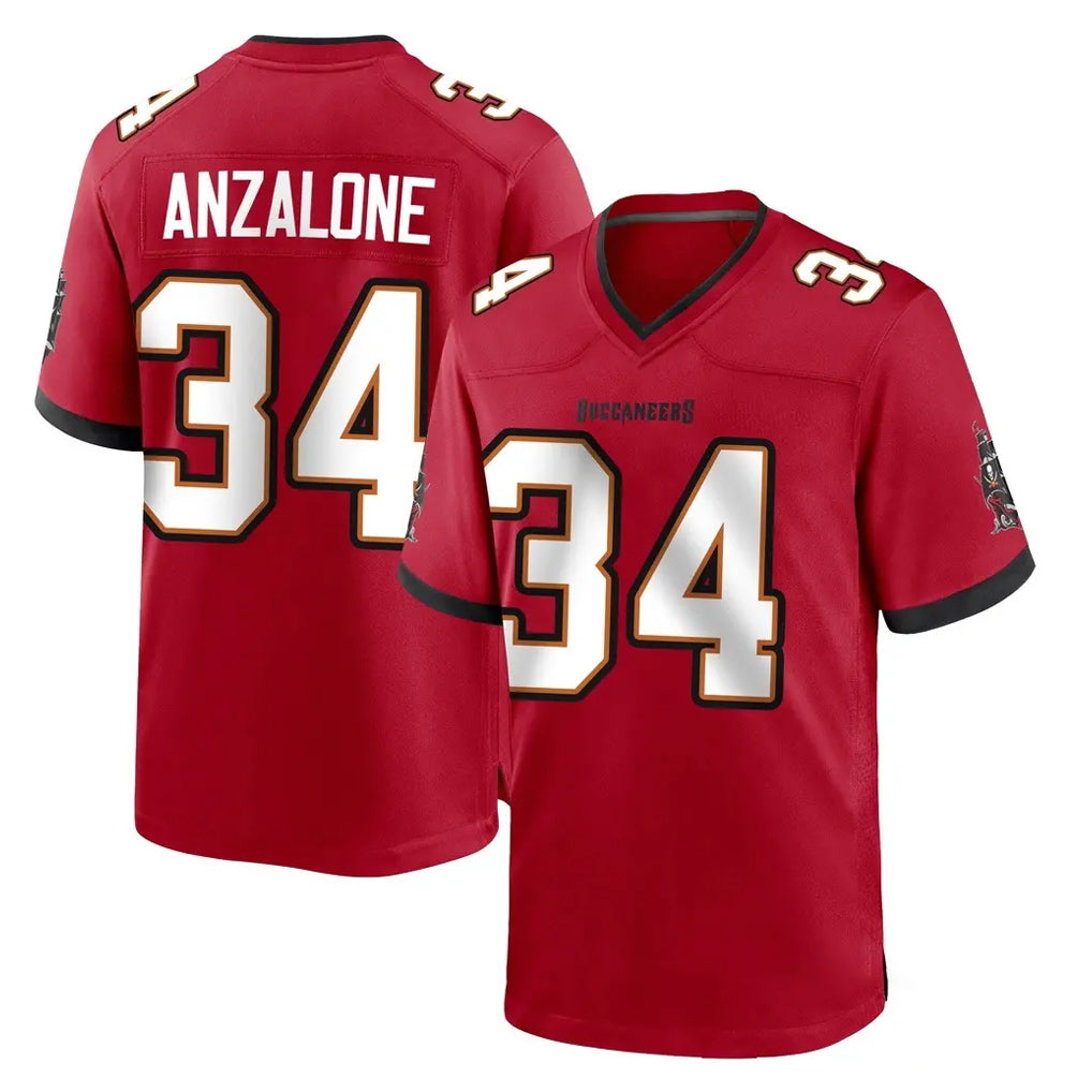 Qdoa TB.Buccaneers #34 Alex Anzalone Player Red Home Game Stitched Jerseys