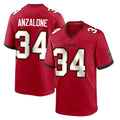 Qdoa TB.Buccaneers #34 Alex Anzalone Player Red Home Game Stitched Jerseys
