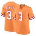 Qdoa TB.Buccaneers #3 Rueben Bain Jr. Player Orange Throwback Home Game Stitched Jerseys