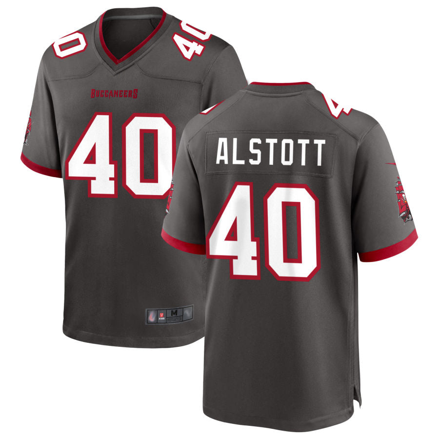 Qdoa TB.Buccaneers #40 Mike Alstott Player Pewter Game Stitched Jerseys