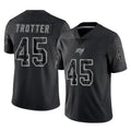 Qdoa TB.Buccaneers #45 Josiah Trotter Player Black Reflective Limited Home Game Stitched Jerseys