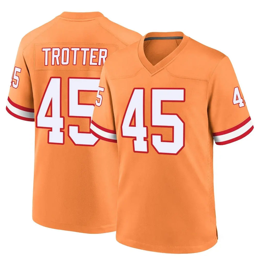 Qdoa TB.Buccaneers #45 Josiah Trotter Player Orange Throwback Home Game Stitched Jerseys