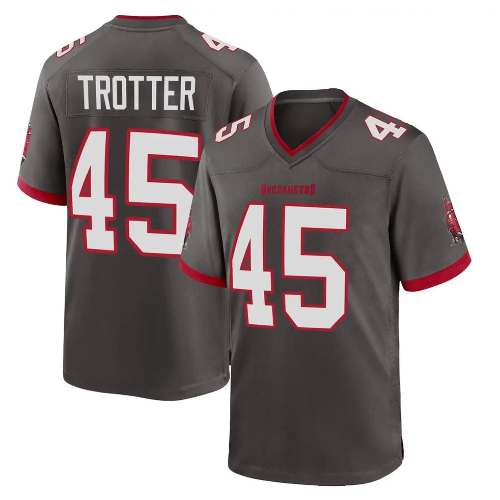 Qdoa TB.Buccaneers #45 Josiah Trotter Player Pewter Alternate Home Game Stitched Jerseys