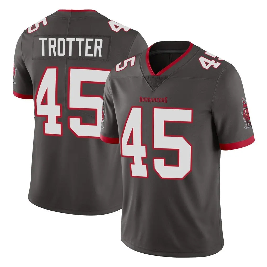 Qdoa TB.Buccaneers #45 Josiah Trotter Player Pewter Limited Alternate Vapor Home Game Stitched Jerseys