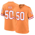 Qdoa TB.Buccaneers #50 Vita Vea Player Orange Throwback Home Game Stitched Jerseys