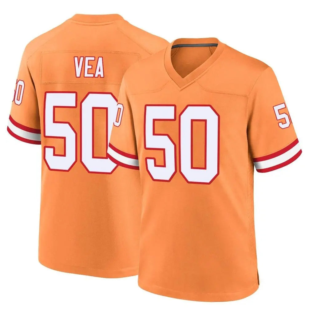 Qdoa TB.Buccaneers #50 Vita Vea Player Orange Throwback Home Game Stitched Jerseys