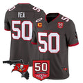 Qdoa TB.Buccaneers #50 Vita Vea Player Pewter Limited 2026 Season Vapor F.U.S.E. Home Game Stitched Jerseys