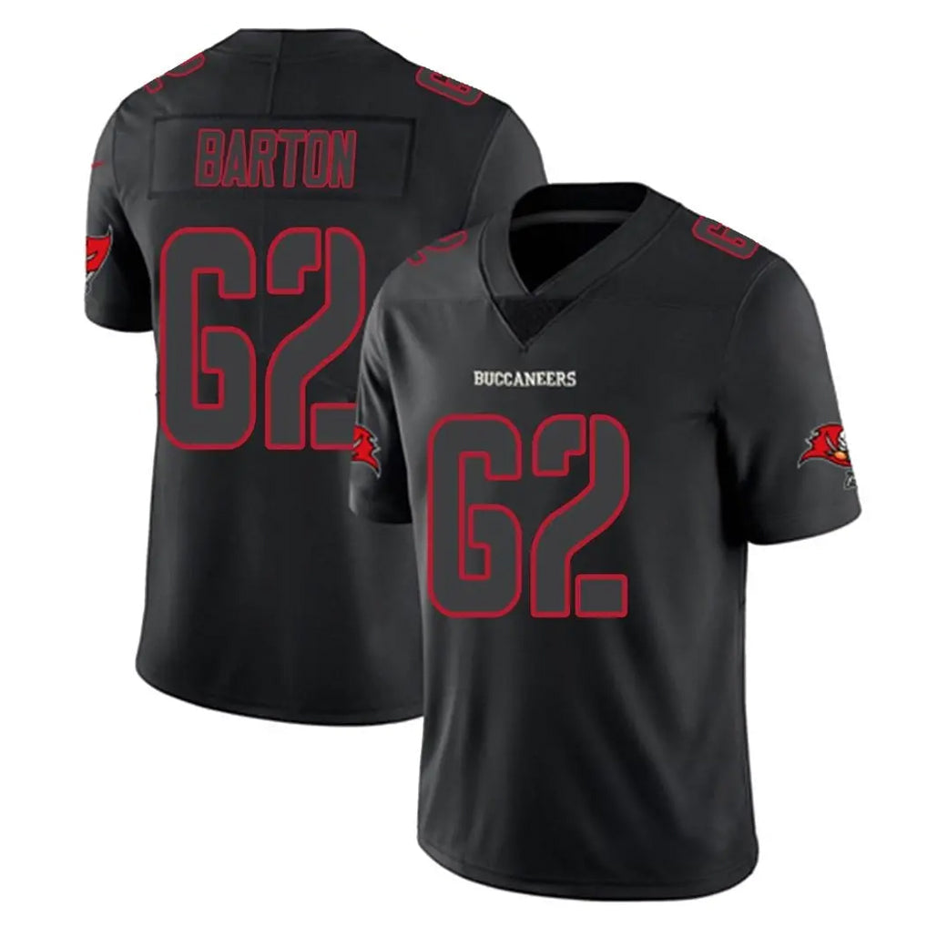 Qdoa TB.Buccaneers #62 Graham Barton Player Black Impact Limited Home Game Stitched Jerseys