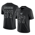 Qdoa TB.Buccaneers #67 Luke Goedeke Player Black Reflective Limited Home Game Stitched Jerseys