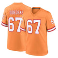 Qdoa TB.Buccaneers #67 Luke Goedeke Player Orange Throwback Home Game Stitched Jerseys