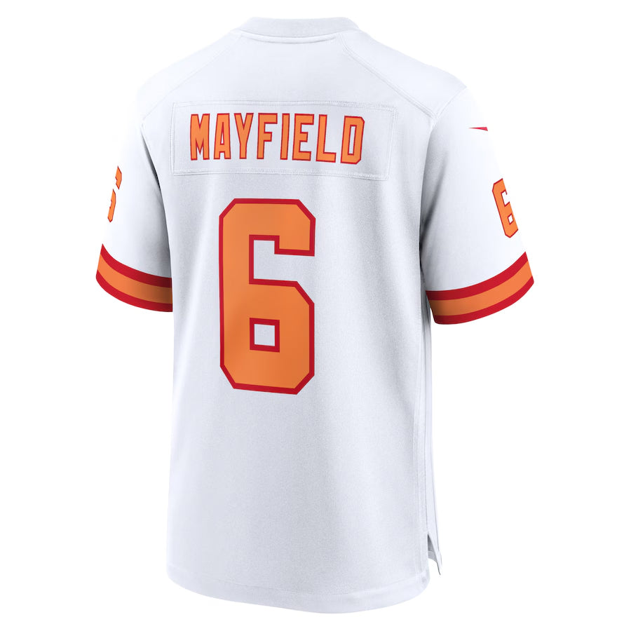 Qdoa TB.Buccaneers #6 Baker Mayfield Player White Home Game Stitched Jerseys