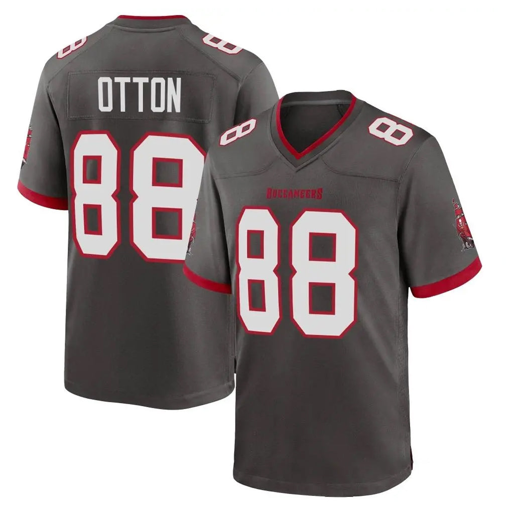 Qdoa TB.Buccaneers #88 Cade Otton Player Pewter Alternate Home Game Stitched Jerseys
