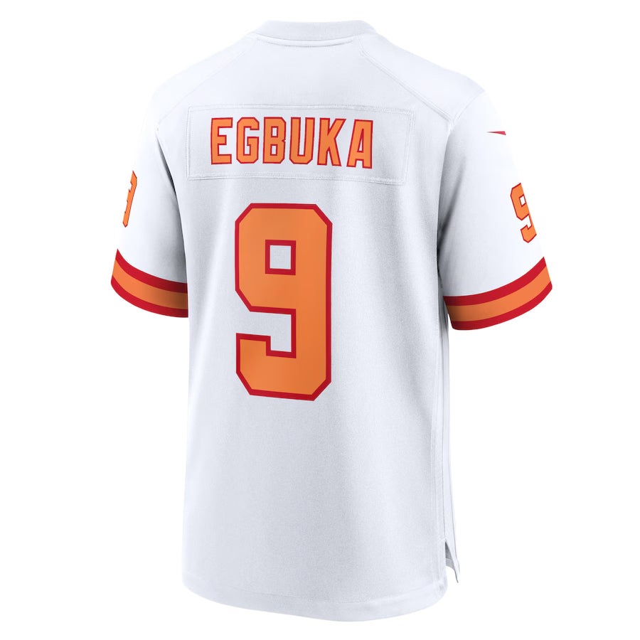 Qdoa TB.Buccaneers #9 Emeka Egbuka Player White Home Game Stitched Jerseys