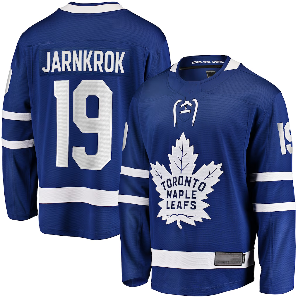 Qdoa T.Maple Leafs #19 Calle Jarnkrok Blue Home Breakaway Player Jerseys