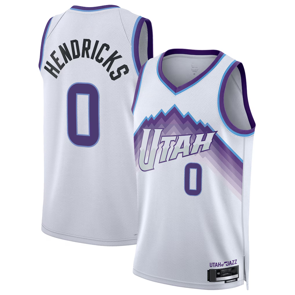 Qdoa U.Jazz #0 Taylor Hendricks White Swingman Jerseys - Association Edition
