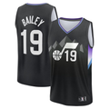 Qdoa U.Jazz #19 Ace Bailey Fanatics Black 2025 Draft First Round Pick Fast Break Replica Jerseys - Statement Edition