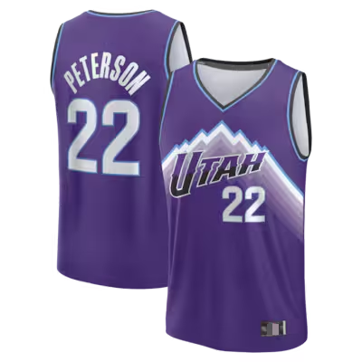 Qdoa U.Jazz #22 Darryn Peterson Fanatics Purple 2026 Draft First Round Pick Fast Break Jerseys - Icon Edition
