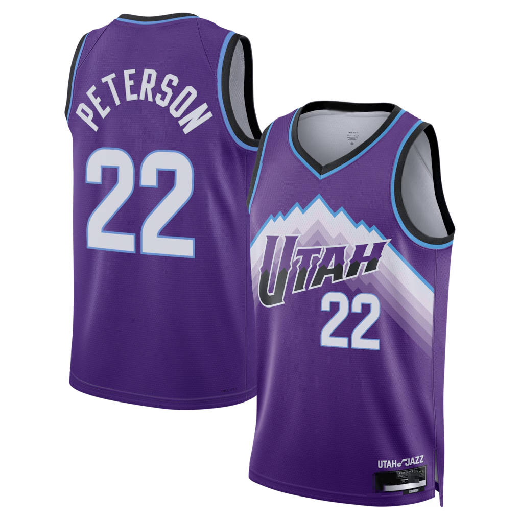 Qdoa U.Jazz #22 Darryn Peterson Purple 2026 Draft Swingman Jerseys - Icon Edition