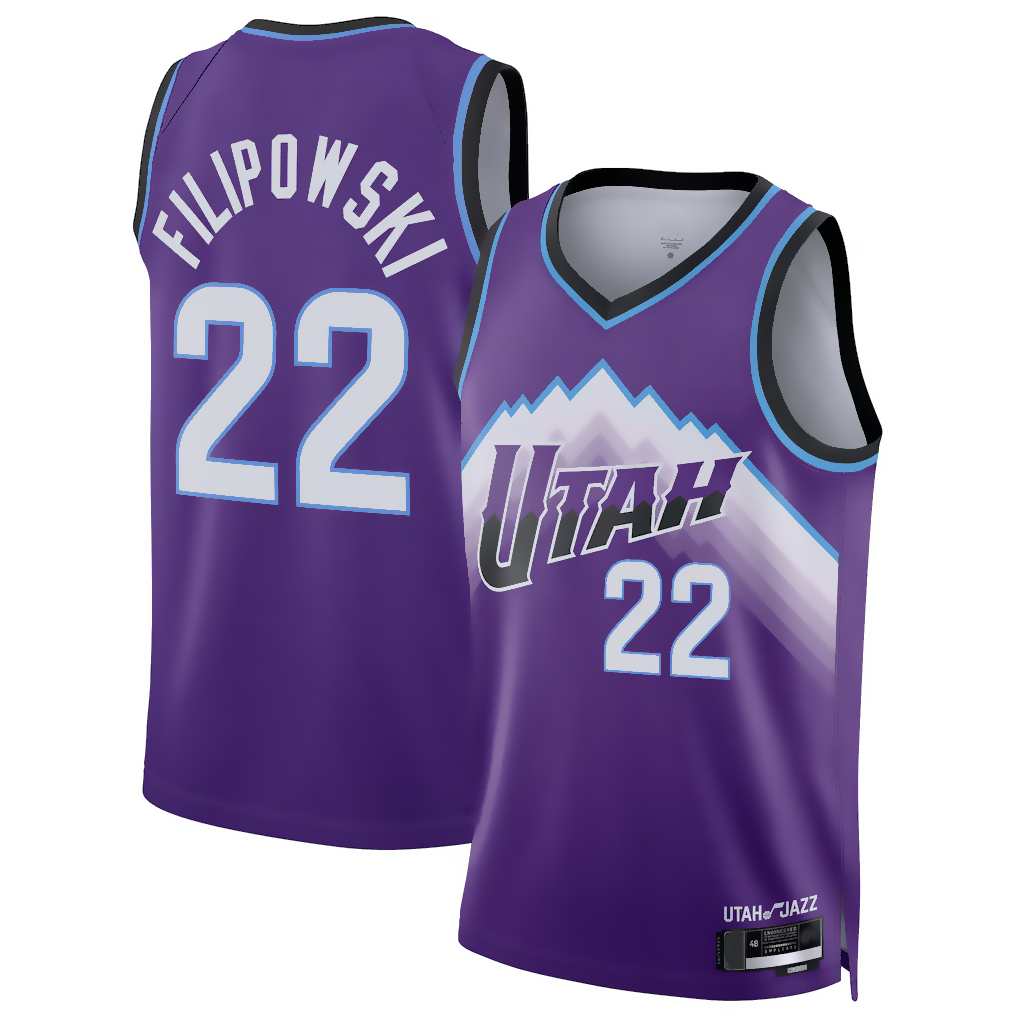Qdoa U.Jazz # 22 Kyle Filipowski Purple Swingman Jerseys - Icon Edition