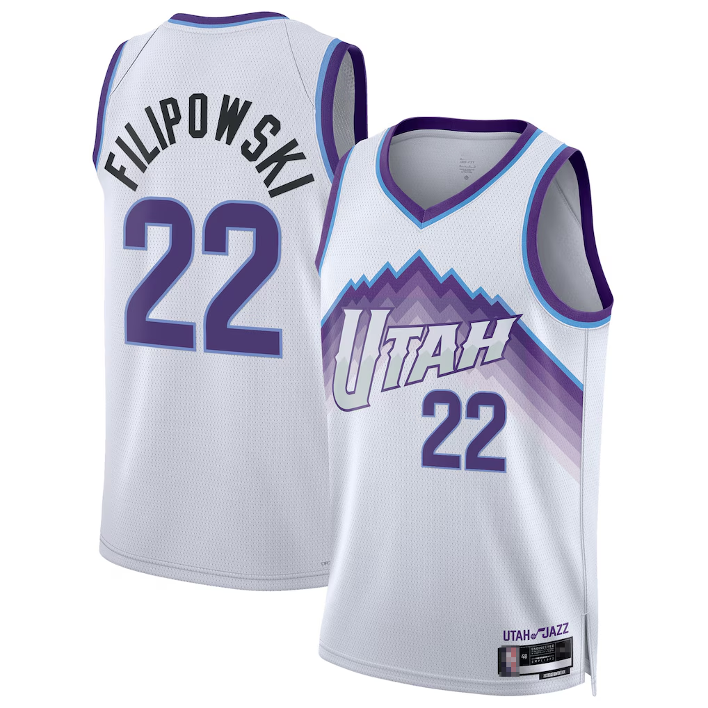 Qdoa U.Jazz #22 Kyle Filipowski White Swingman Jerseys - Association Edition