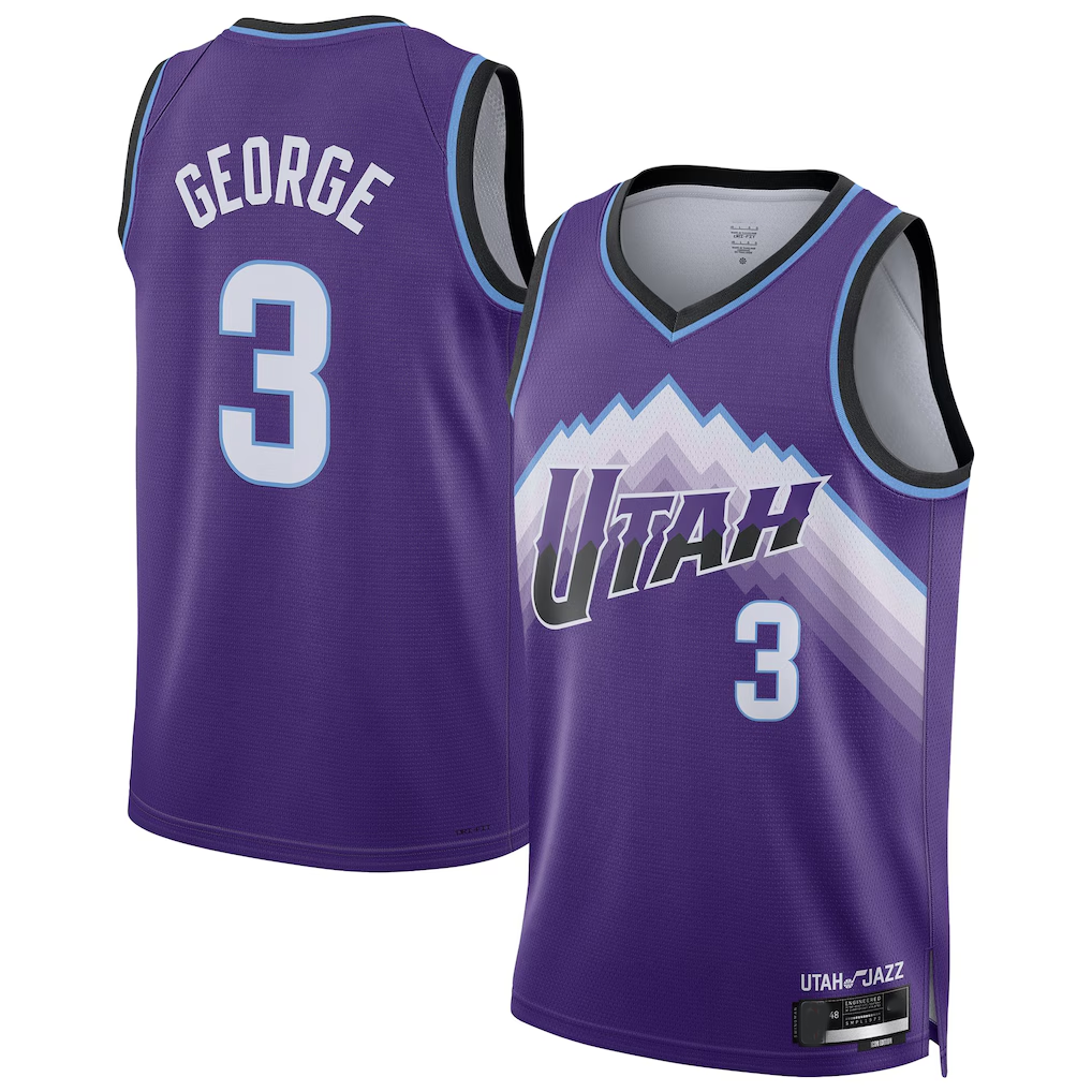 Qdoa U.Jazz #3 Keyonte George Purple Swingman Jerseys - Icon Edition