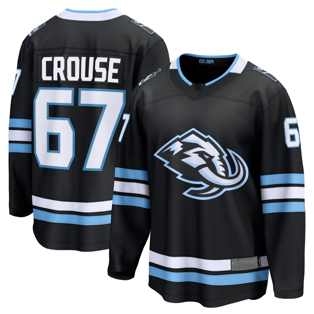 Qdoa U.Mammoth #67 Lawson Crouse Black Home Breakaway Player Jerseys