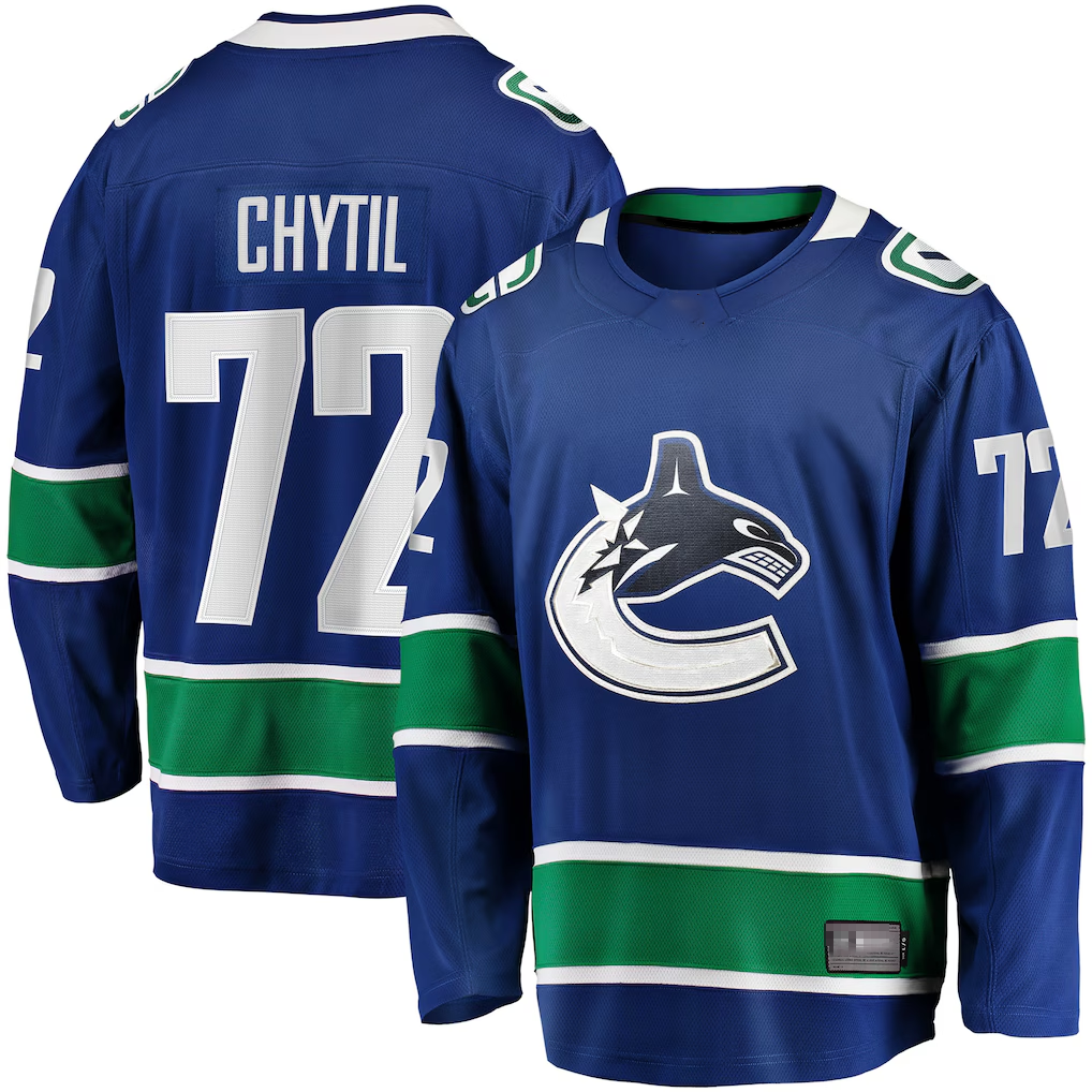 Qdoa V.Canucks #72 Filip Chytil Blue Home Breakaway Jerseys
