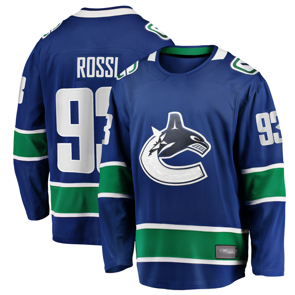 Qdoa V.Canucks #93 Marco Rossi Blue Home Premier Breakaway Player Jerseys