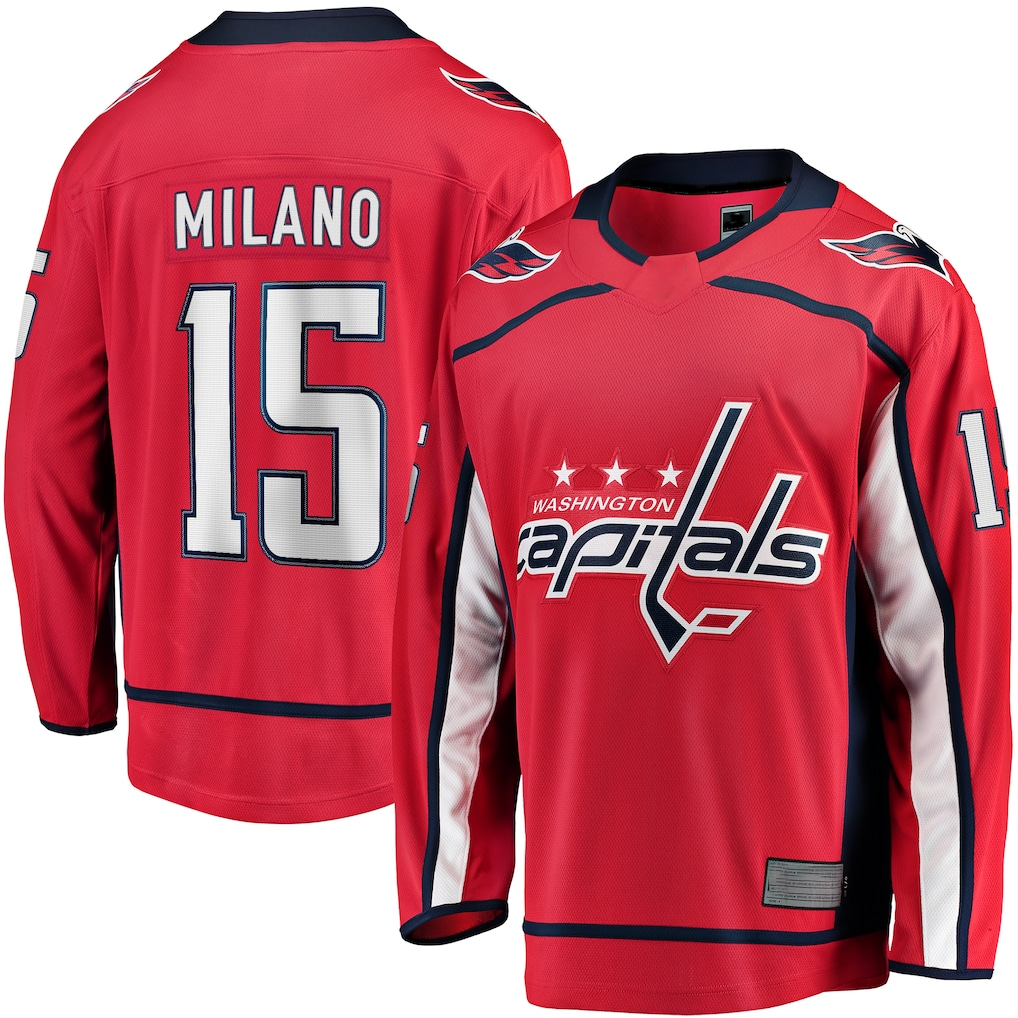 Qdoa W.Capitals #15 Sonny Milano Red Home Breakaway Jerseys