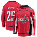 Qdoa W.Capitals #25 Jordan Kyrou Red Home Breakaway Jerseys
