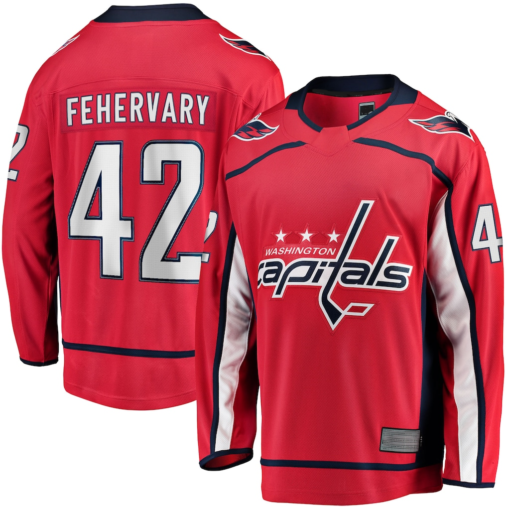 Qdoa W.Capitals #42 Martin Fehervary Red Home Breakaway Player Jerseys