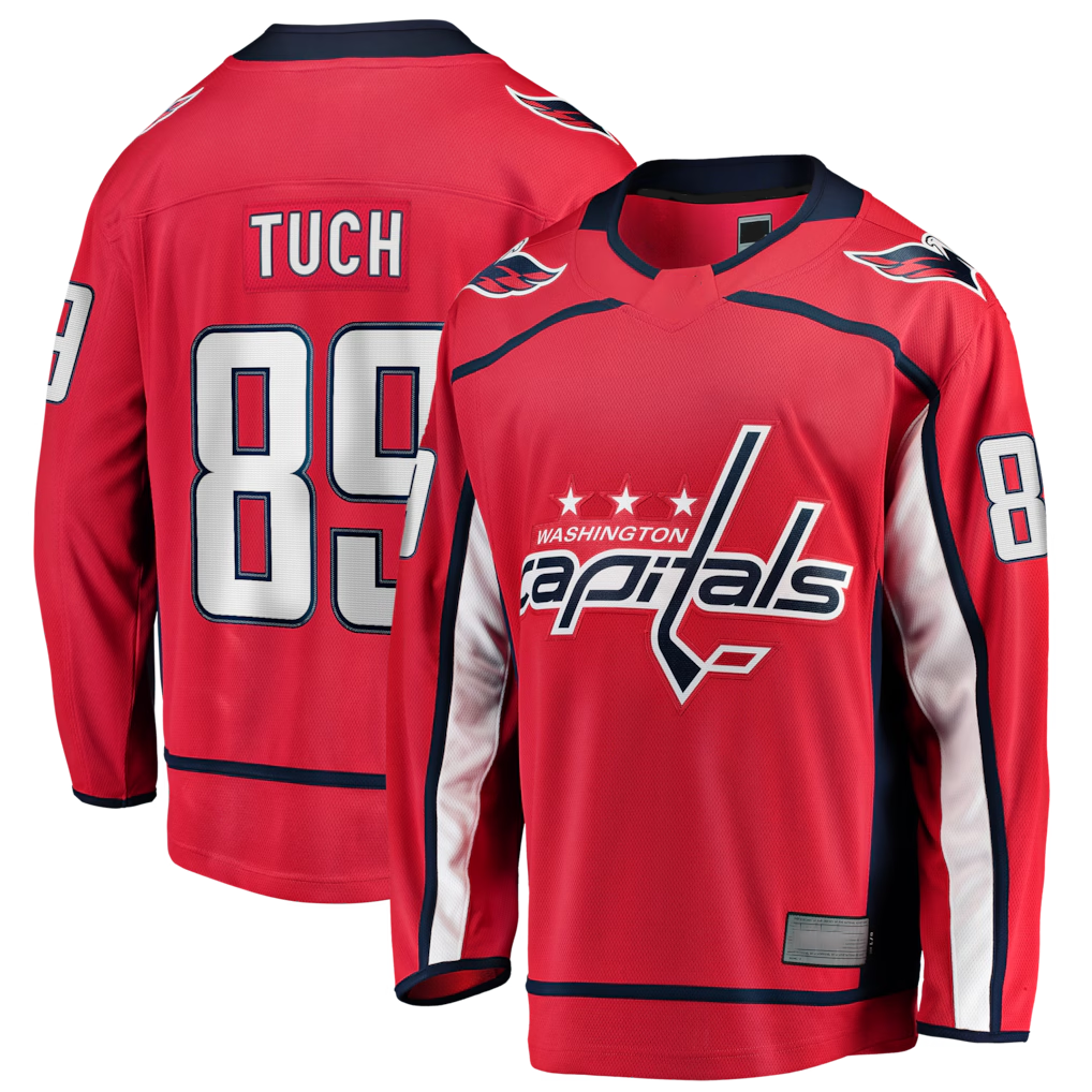 Qdoa W.Capitals #89 Alex Tuch Red Home Breakaway Jerseys