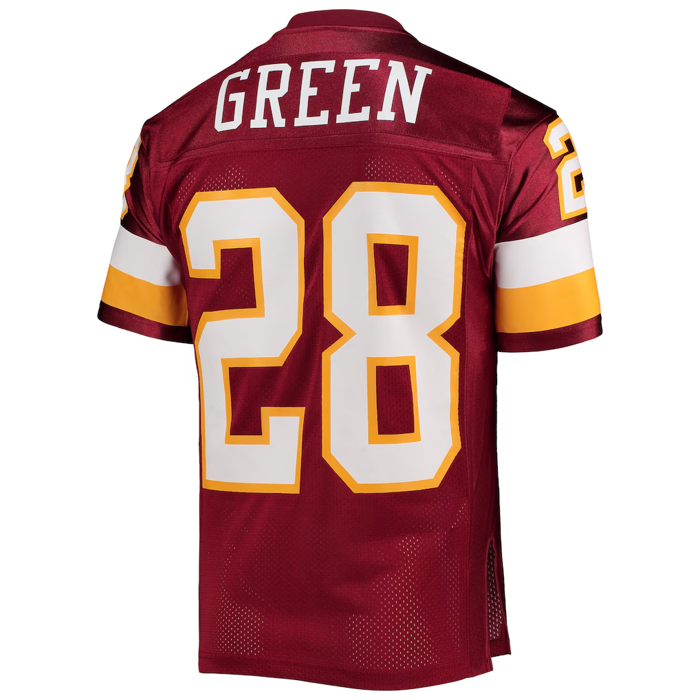 Qdoa W.Commanders 1994 #28 Darrell Green Mitchell & Ness Burgundy Authentic Throwback Retired Player Jersey Stitched Puhic Game Jerseys