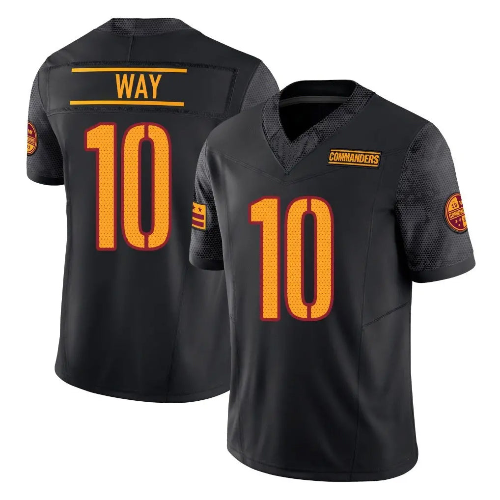 Qdoa W.Commanders #10 Tress Way Player Black Limited Vapor F.U.S.E. Home Game Stitched Jerseys