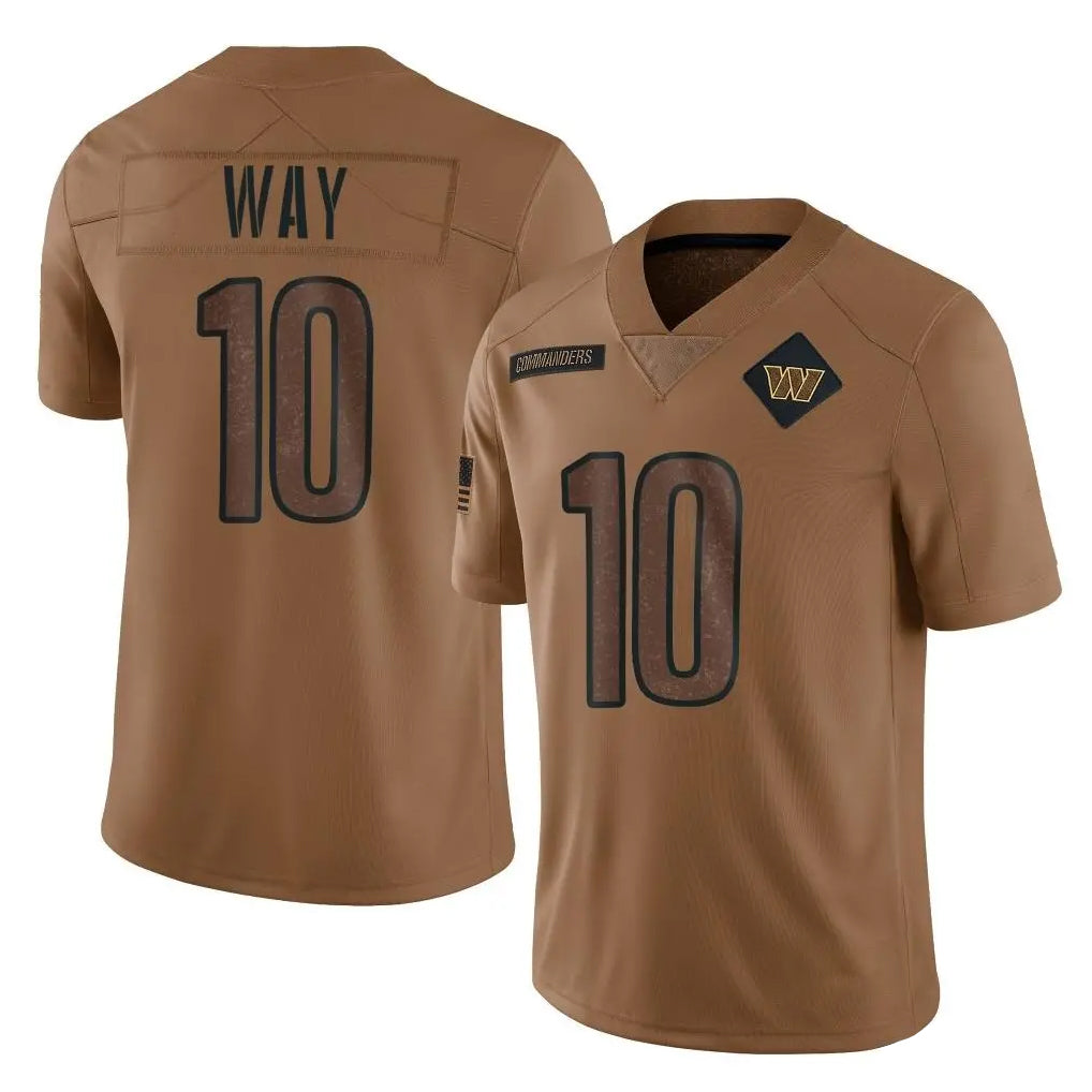 Qdoa W.Commanders #10 Tress Way Player Brown Limited Salute To Service Home Game Stitched Jerseys