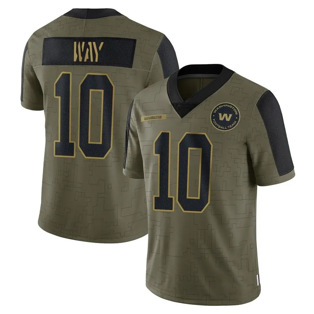 Qdoa W.Commanders #10 Tress Way Player Olive Salute To Service Limited Game Stitched Jerseys