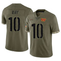 Qdoa W.Commanders #10 Tress Way Player Olive Salute To Service Limited Home Game Stitched Jerseys
