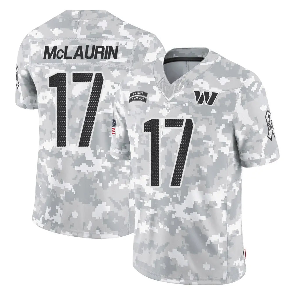 Qdoa W.Commanders #17 Terry Mclaurin Player Arctic Camo Limited Salute To Service Home Game Stitched Jerseys
