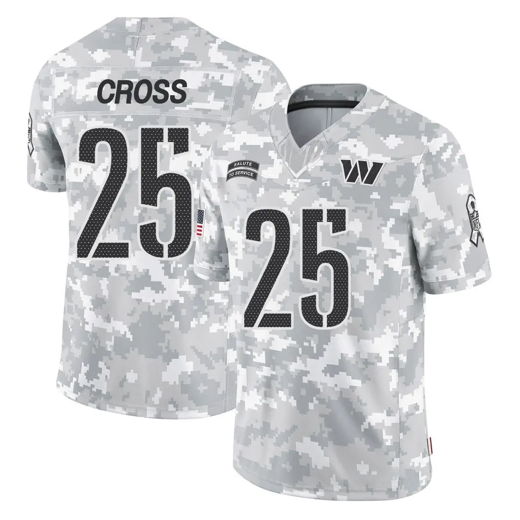 Qdoa W.Commanders #25 Nick Cross Player Arctic Camo Limited Salute To Service Home Game Stitched Jerseys