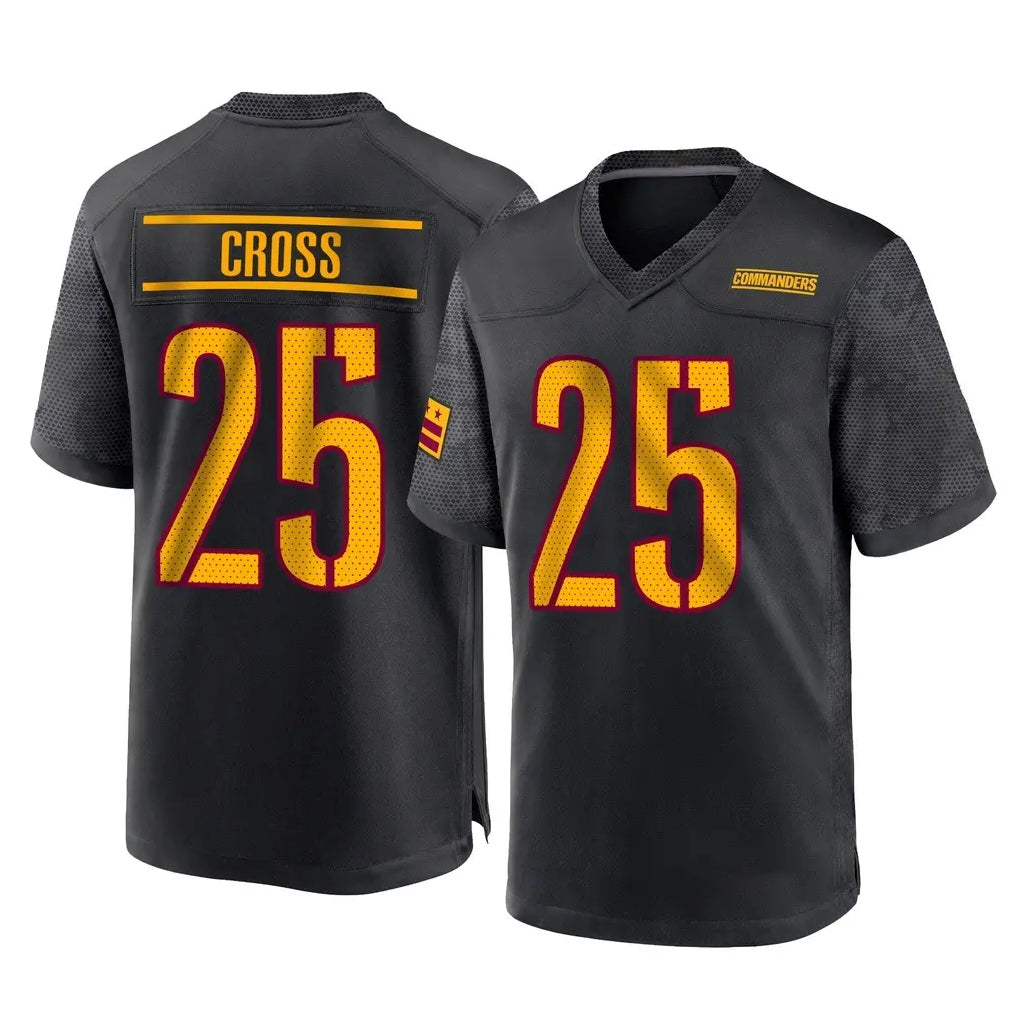 Qdoa W.Commanders #25 Nick Cross Player Black Home Game Stitched Jerseys