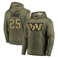 Qdoa W.Commanders #25 Nick Cross Player Olive Salute to Service Pullover Hoodie Limited Home Game Stitched Jerseys