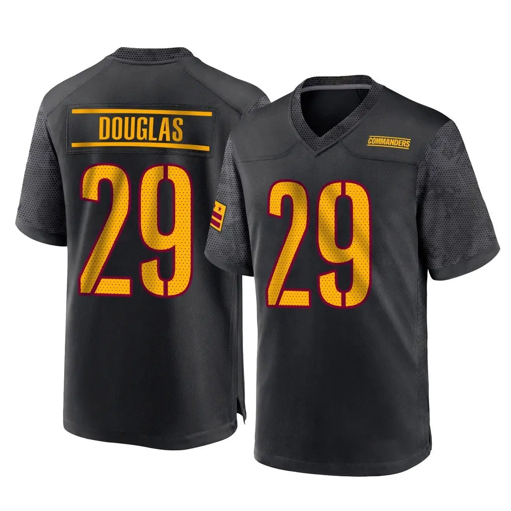Qdoa W.Commanders #29 Rasul Douglas Player Black Home Game Stitched Jerseys