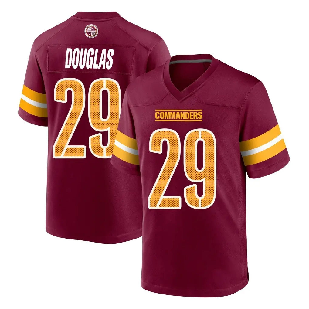 Qdoa W.Commanders #29 Rasul Douglas Player Burgundy Home Game Stitched Jerseys