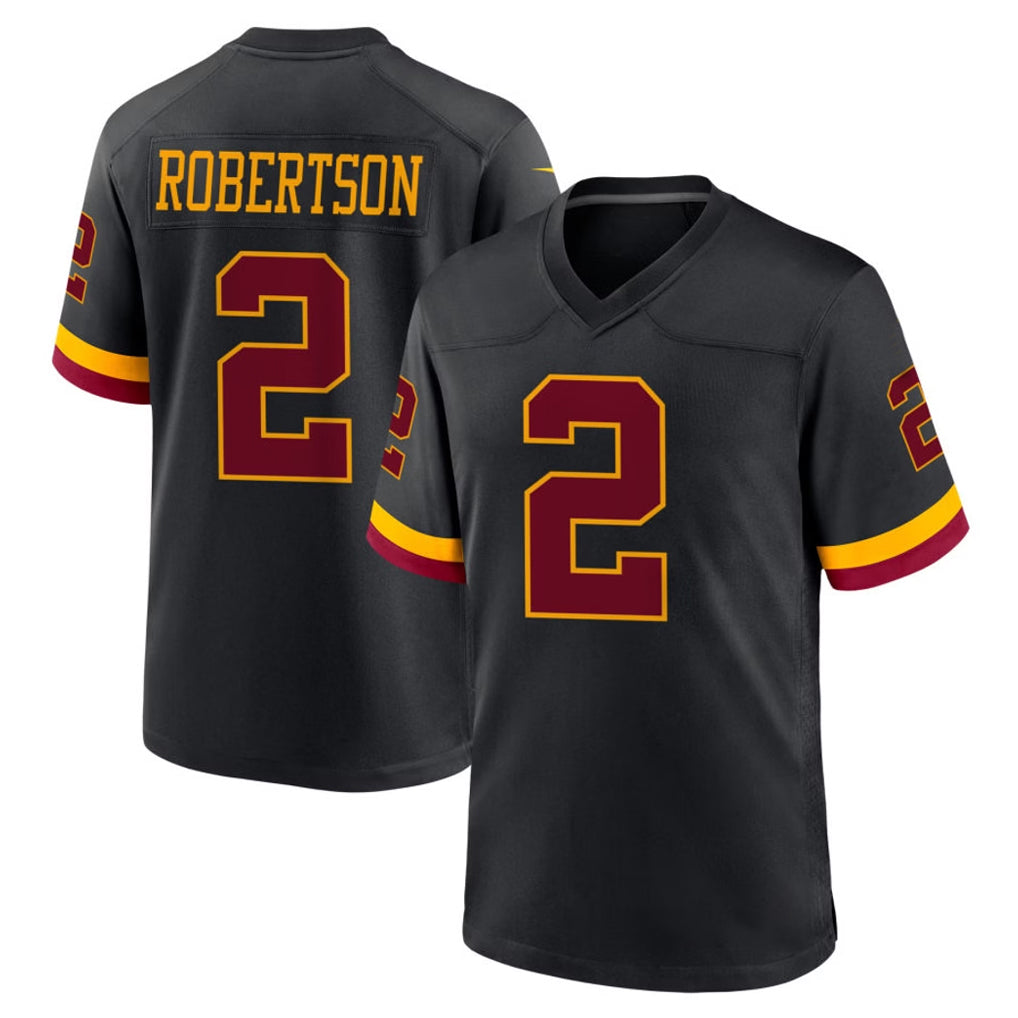 Qdoa W.Commanders #2 Amik Robertson Player Black Limited Home Game Stitched Jerseys
