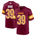 Qdoa W.Commanders #39 Jeremy Reaves Player Burgundy Home Game Stitched Jerseys