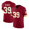 Qdoa W.Commanders #39 Jeremy Reaves Player Burgundy Limited Team Vapor F.U.S.E. Home Game Stitched Jerseys